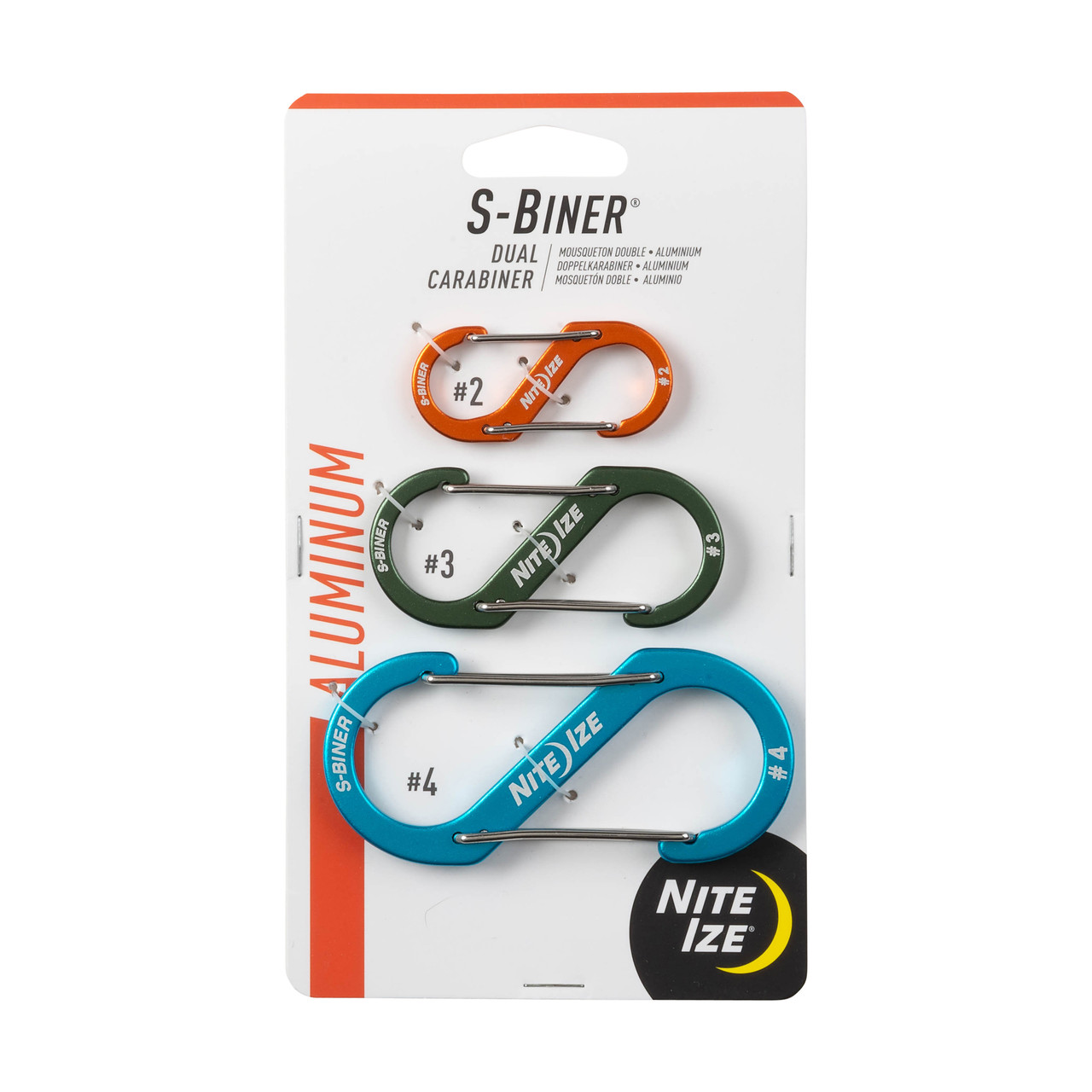 Nite Ize S-Biner Aluminum Dual Carabiner Combo 3 Pack