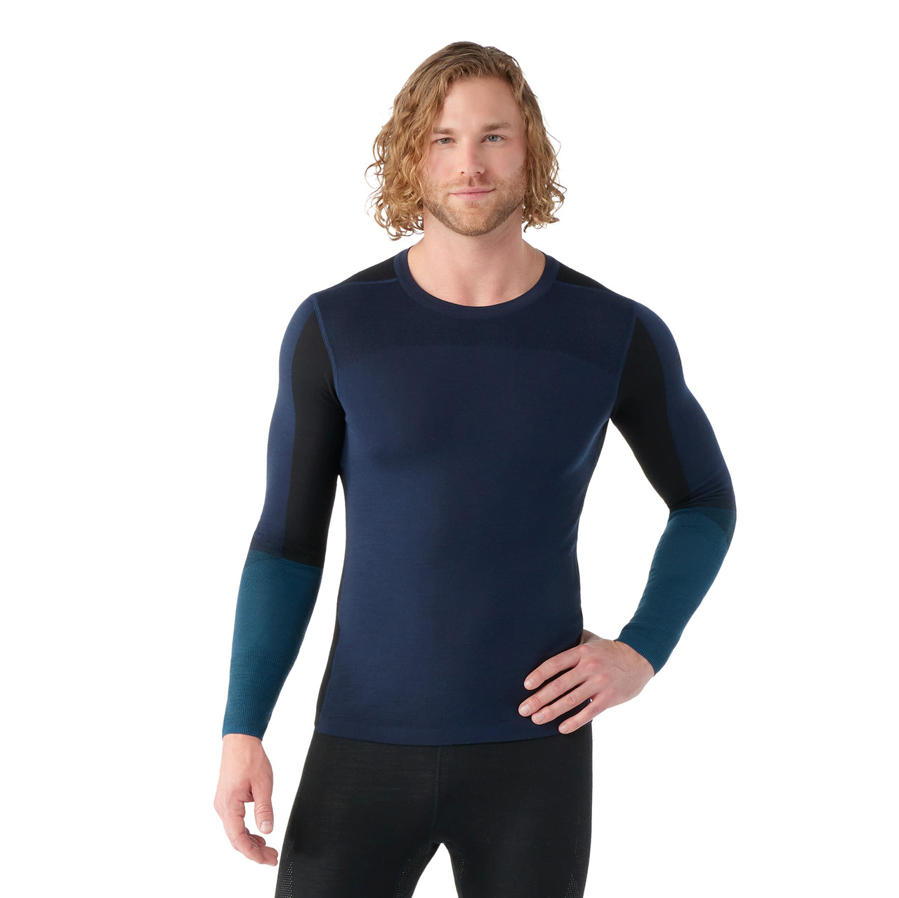 Smartwool Intraknit Thermal Merino Base Layer Colorblock Crew - Men's