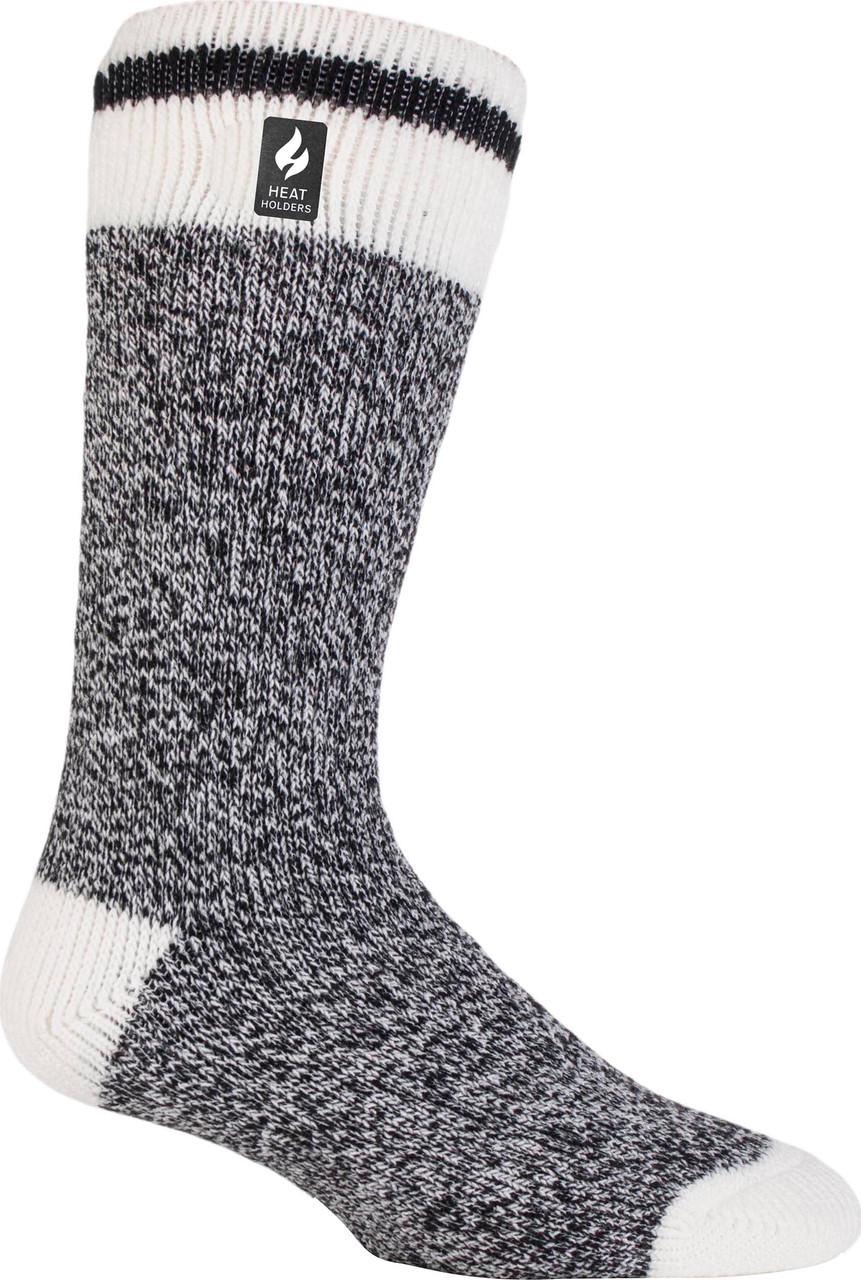 Heat Holders Jeffrey Cream Block Twist Crew Socks - Unisex