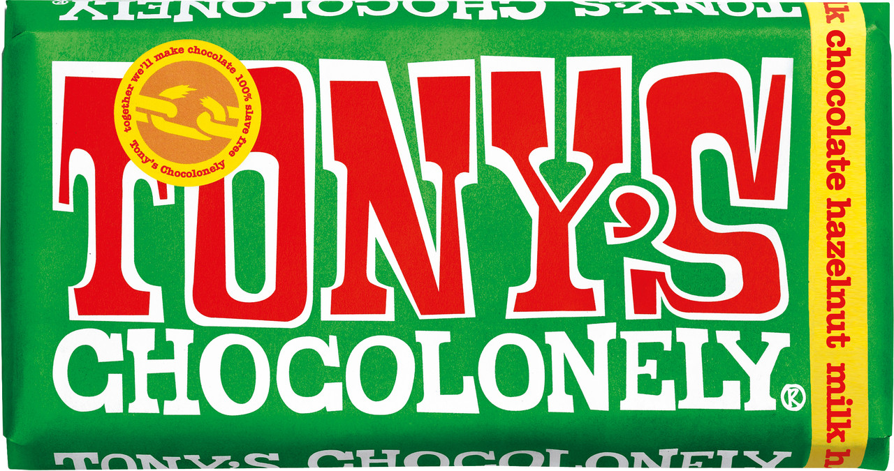 Tony's Chocolonely Milk Chocolate Hazelnut Bar