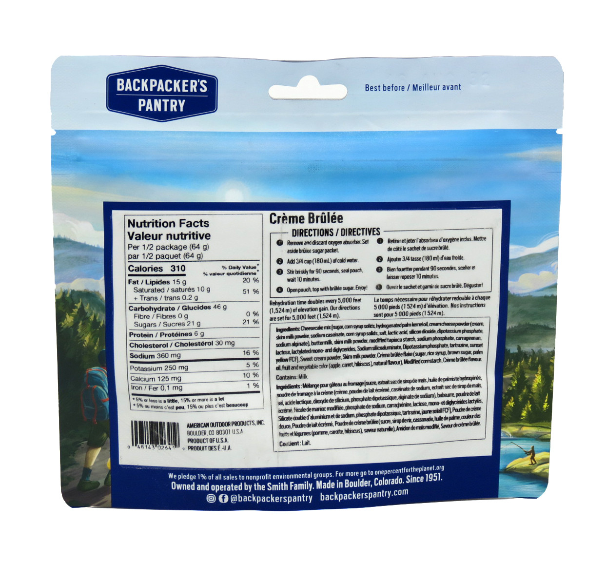 Backpacker's Pantry Creme Brulee