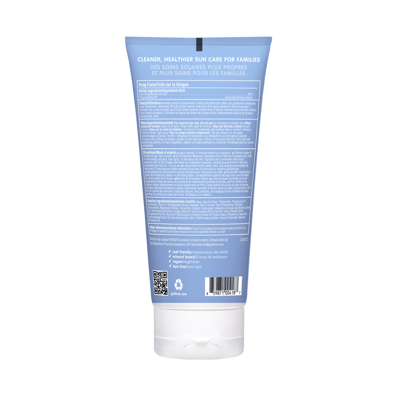 Thinksport Safe Sport SPF 50+ Sunscreen 177ml