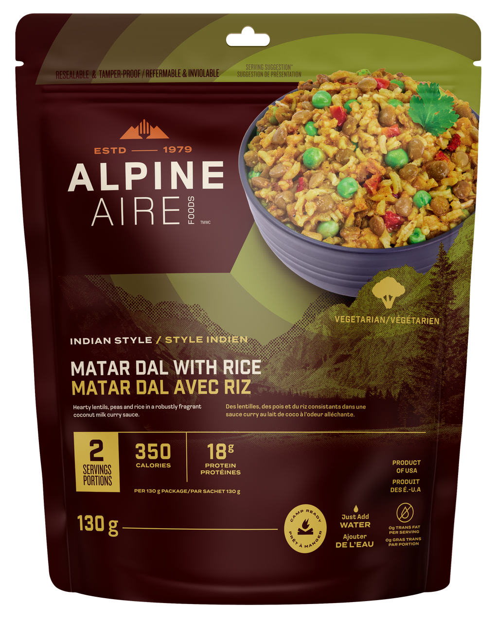 AlpineAire Matar Dal with Rice