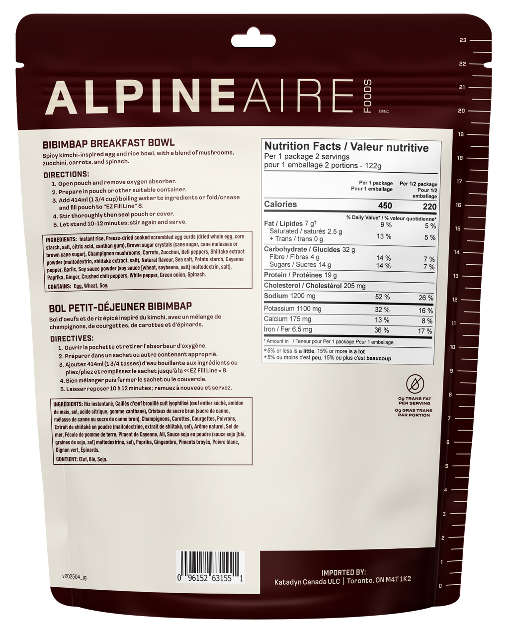 AlpineAire Bibimbap Breakfast Bowl