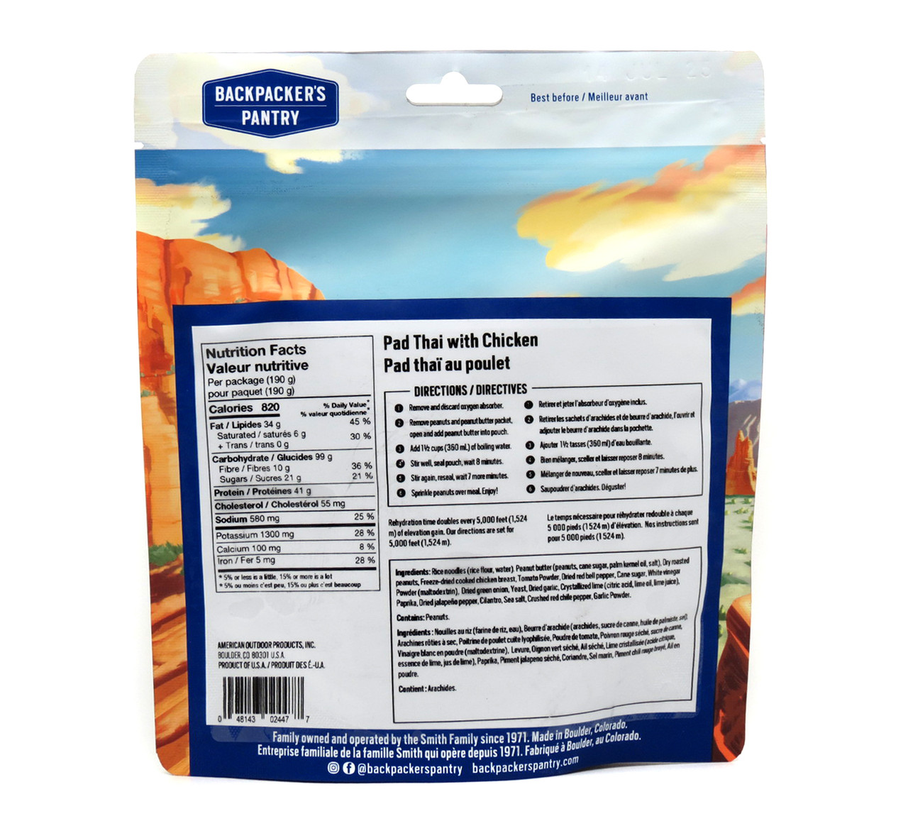 Backpacker's Pantry Pad Thai with Chicken