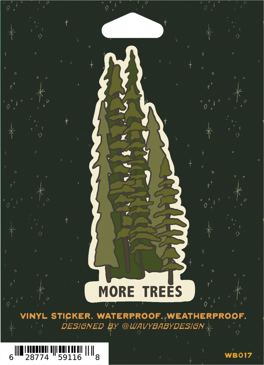 Wavy Baby Design More Trees Sticker
