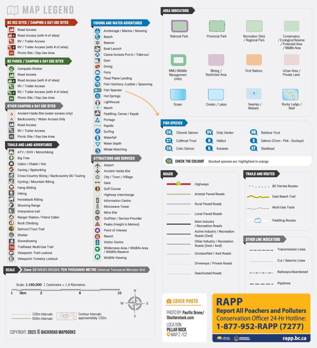 Backroad Mapbooks Haida Gwaii BC Waterproof Map
