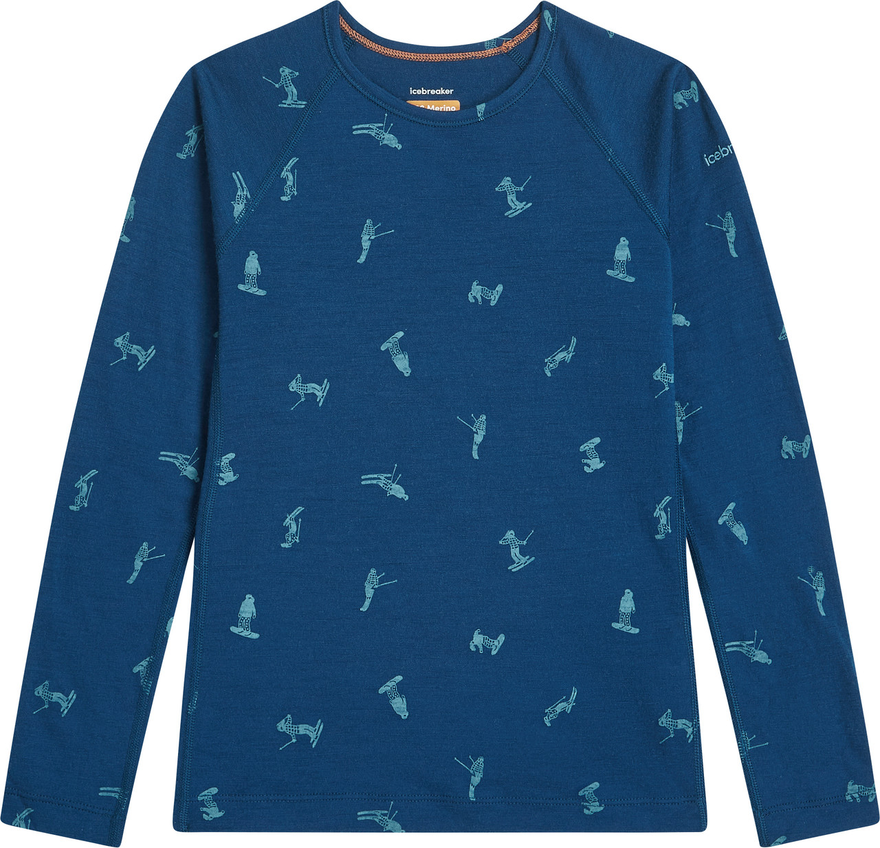 icebreaker Merino 200 Oasis LS Crewe Snow Day - Youths