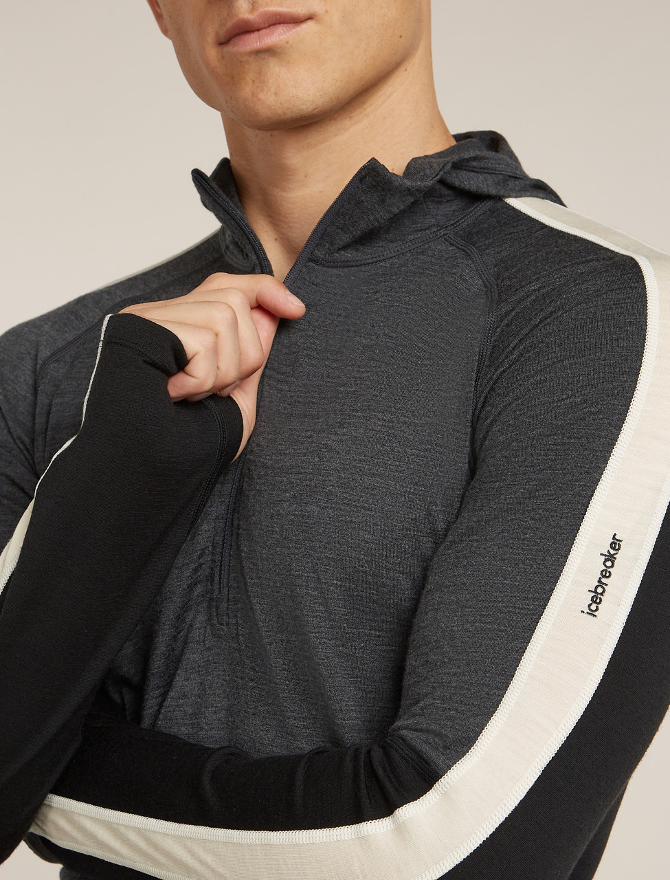icebreaker Merino 200 Oasis+ Long Sleeve Half Zip Hoodie - Men's