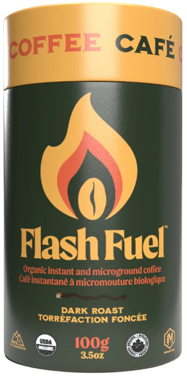 Canadian Heritage Roasting Co. Flash Fuel Organic Instant Coffee Canister Dark Roast