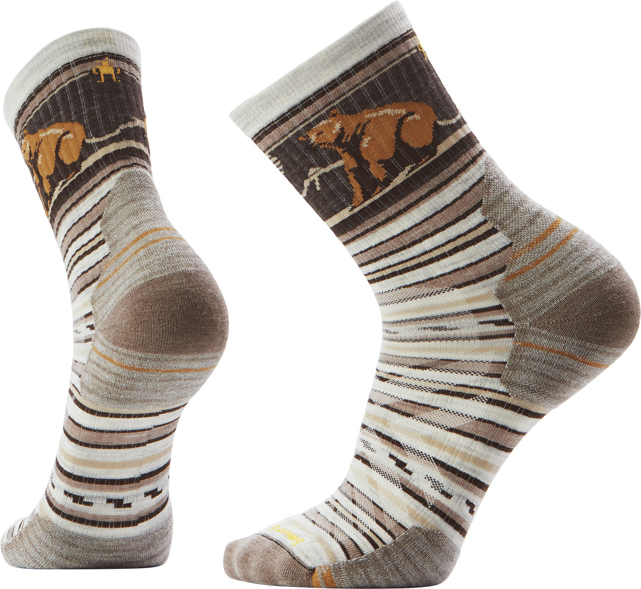 Smartwool Hike Targeted Cushion Bear Stripe Mid Crew Socks - Men's