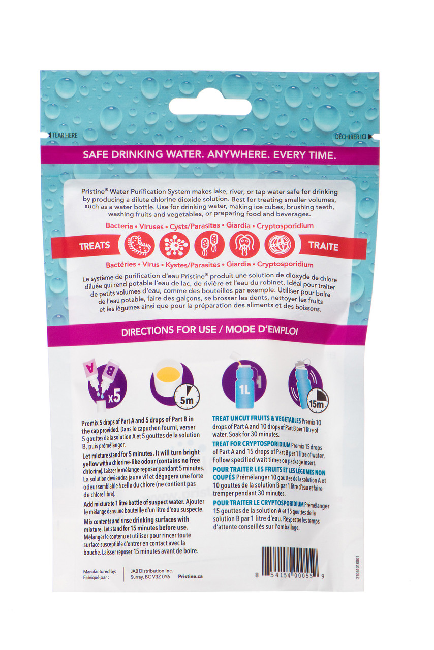 Pristine ClO2 30ml Water Treatment