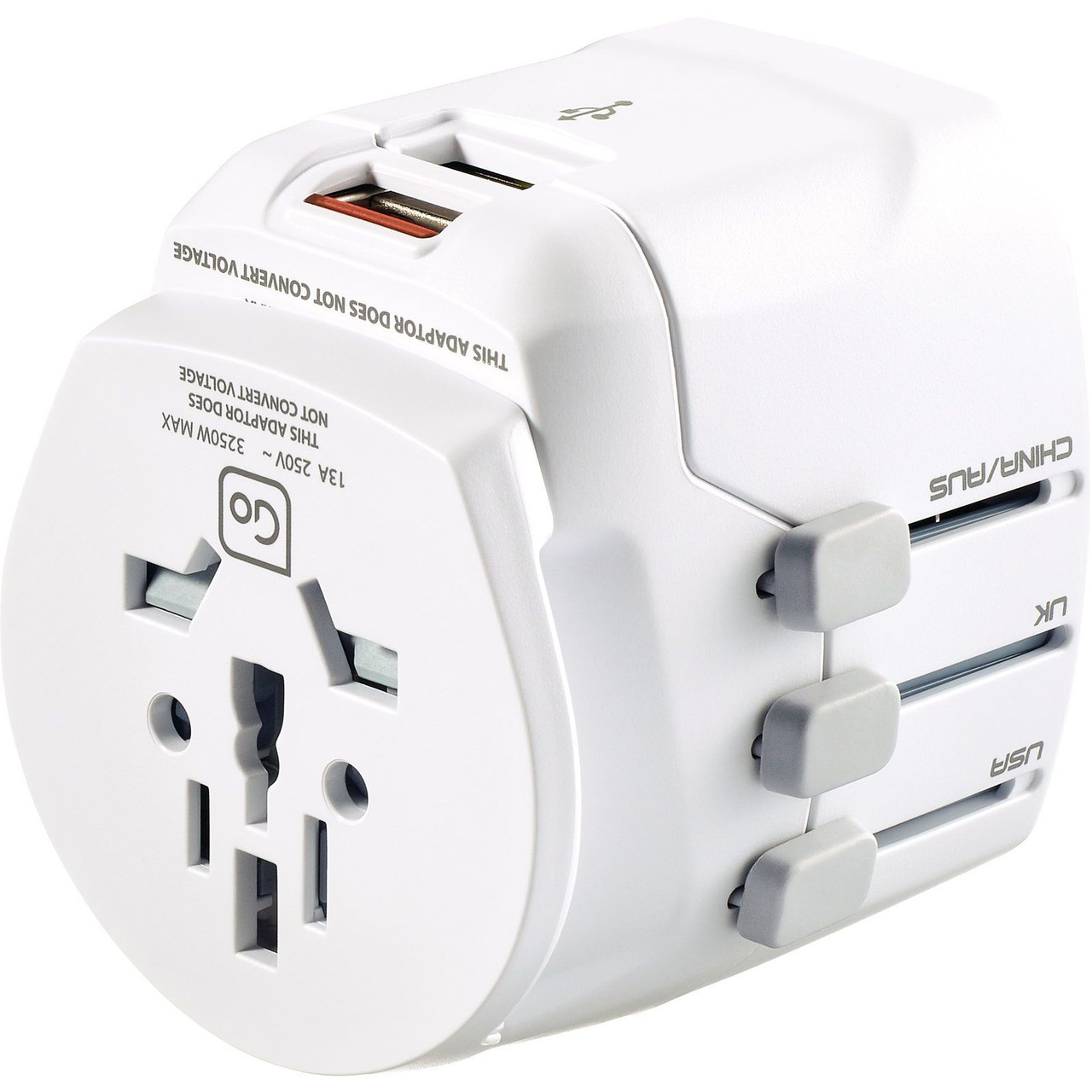 Go Travel Worldwide Travel Adapter with USB