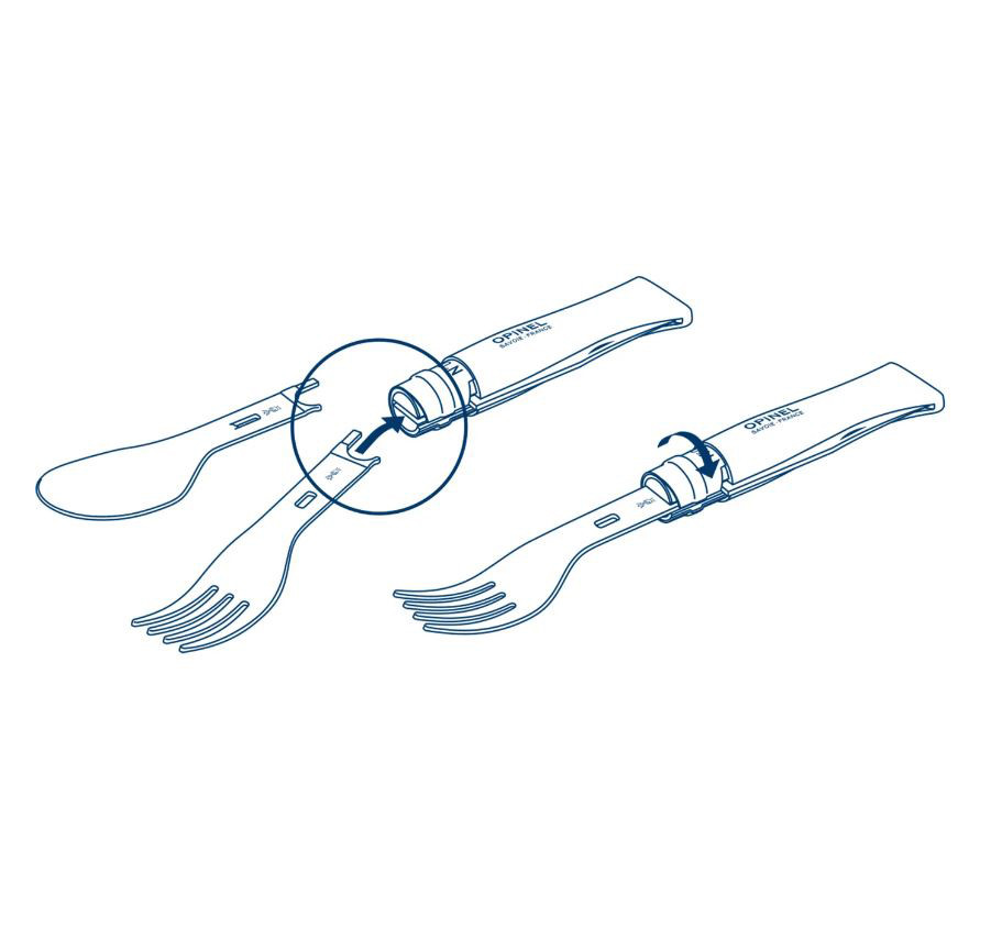 Opinel Pinic+ Cutlery Complete Set with No 8 Knife