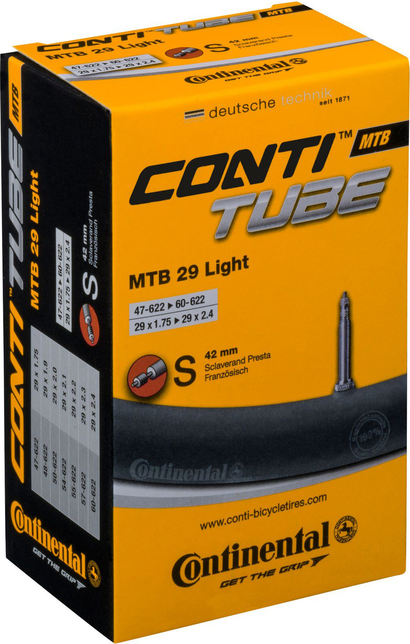 Continental 29 x 1.75-2.5in. Light Tube (42mm Presta Valve)