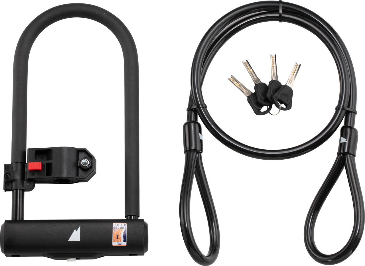 MEC U-Lock And Cable Lock Combo