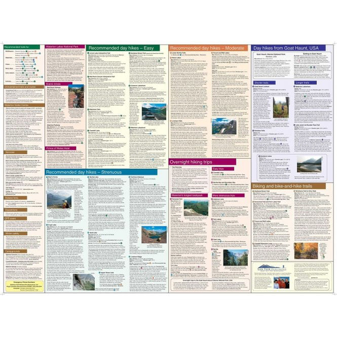 Gem Trek Publishing Waterton Lakes National Park Map 5th edition