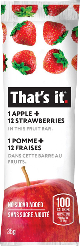 That's it. Apple and Strawberry Fruit Bar