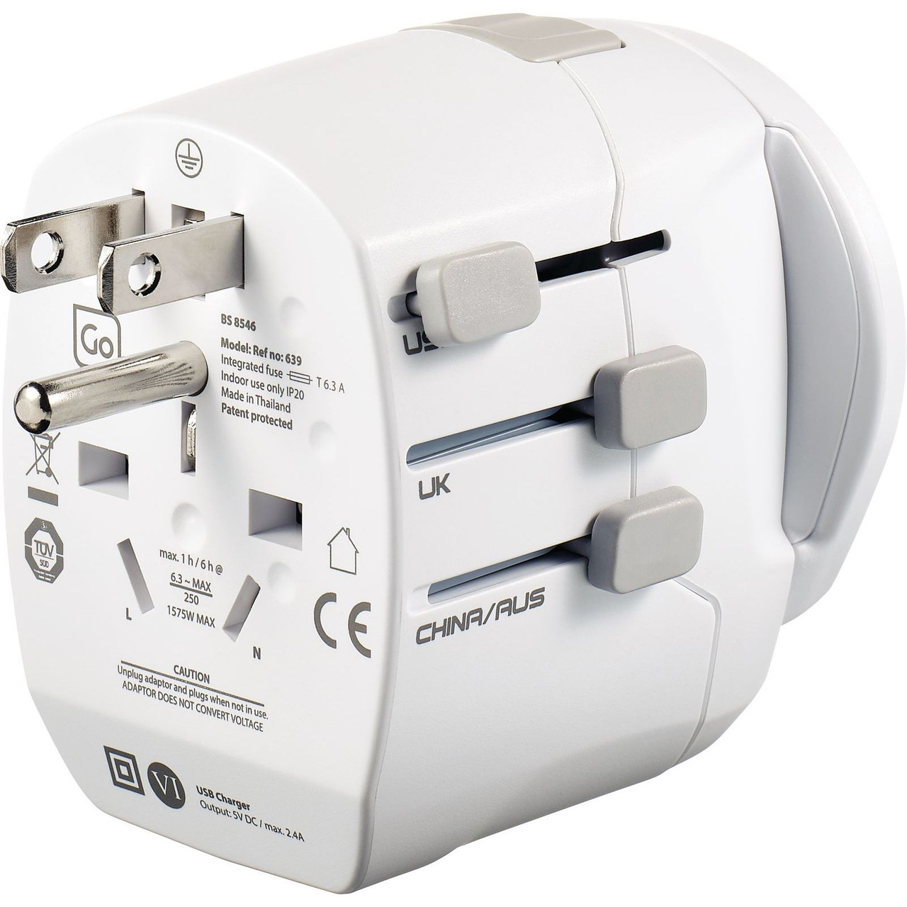 Go Travel Worldwide Travel Adapter with USB