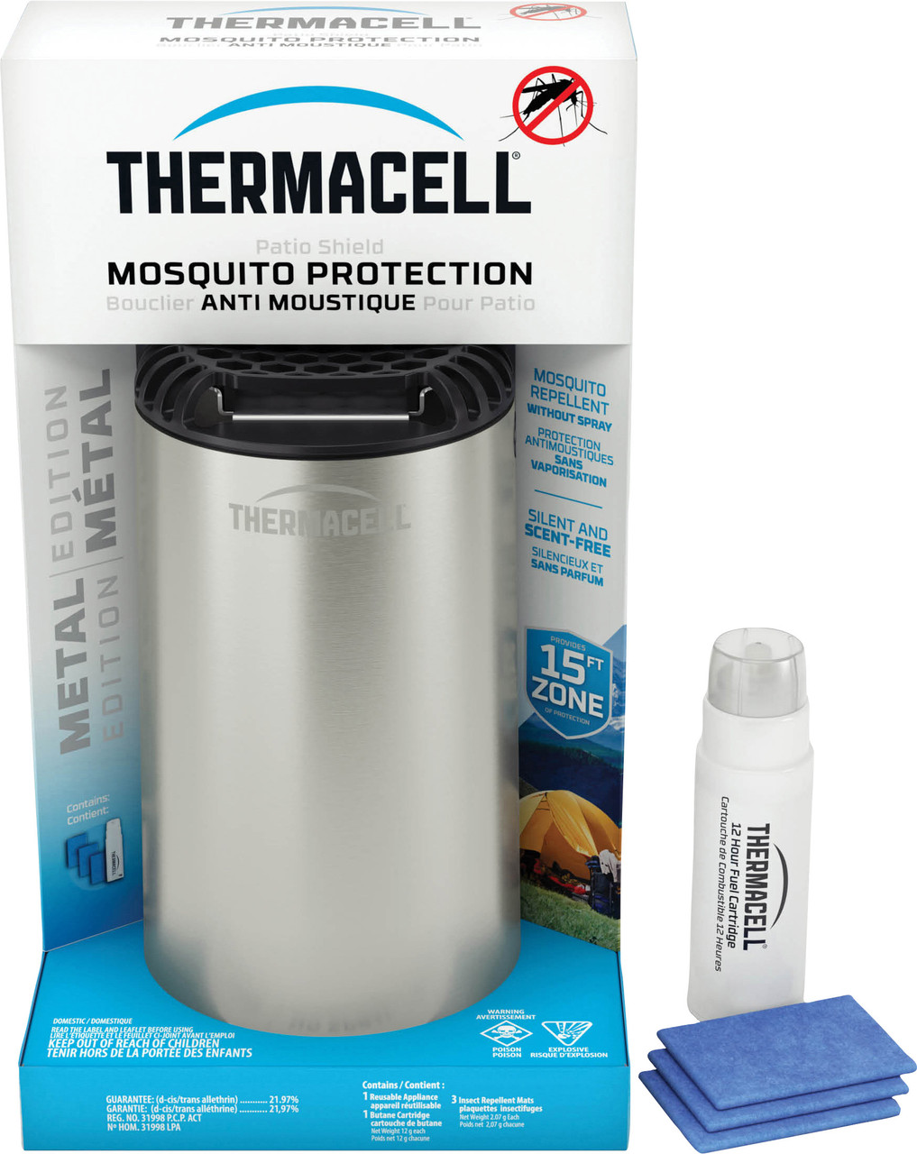 Thermacell Metal Edition Patio Shield Mosquito Repeller