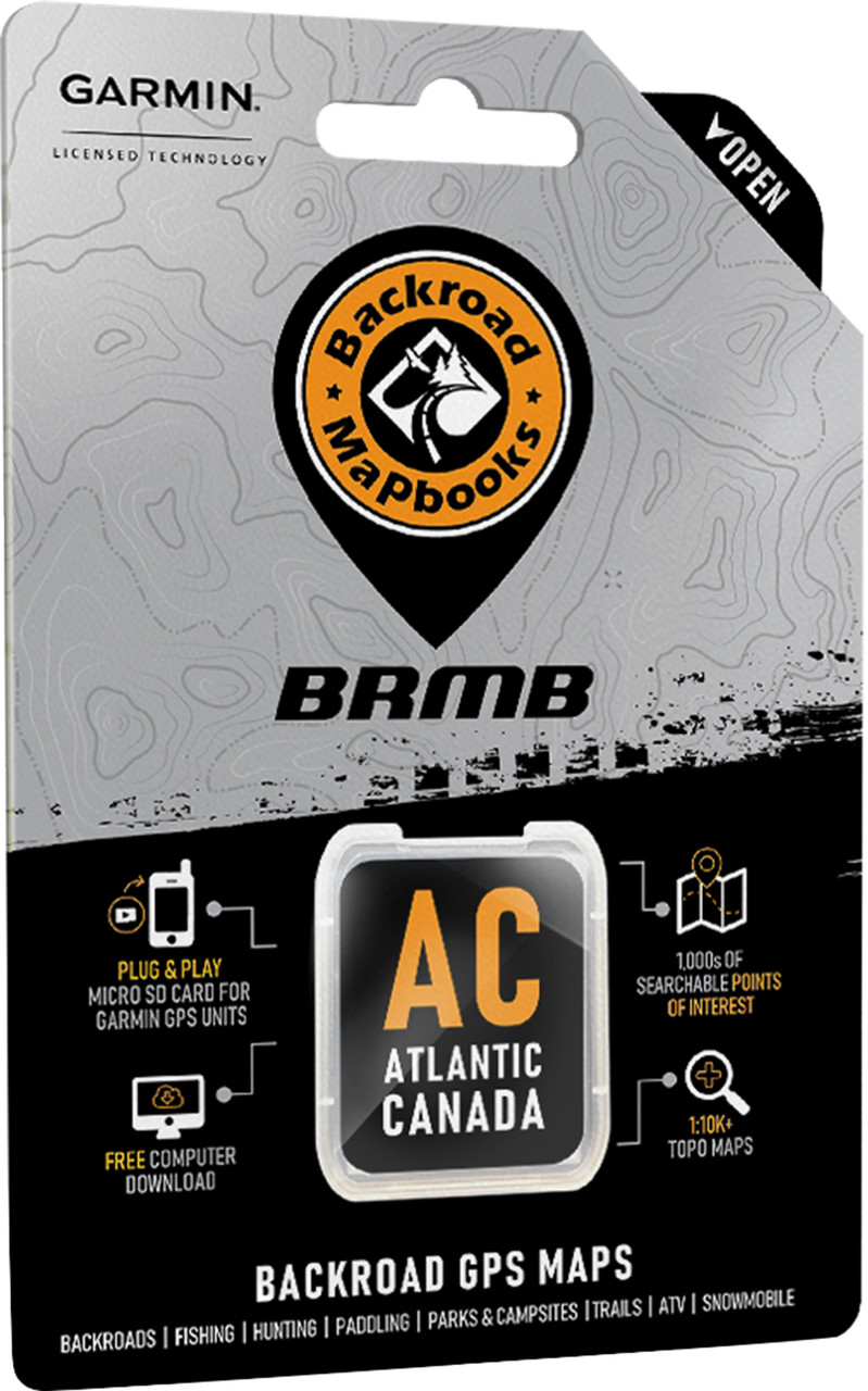 Backroad Mapbooks Atlantic Canada GPS Map SD