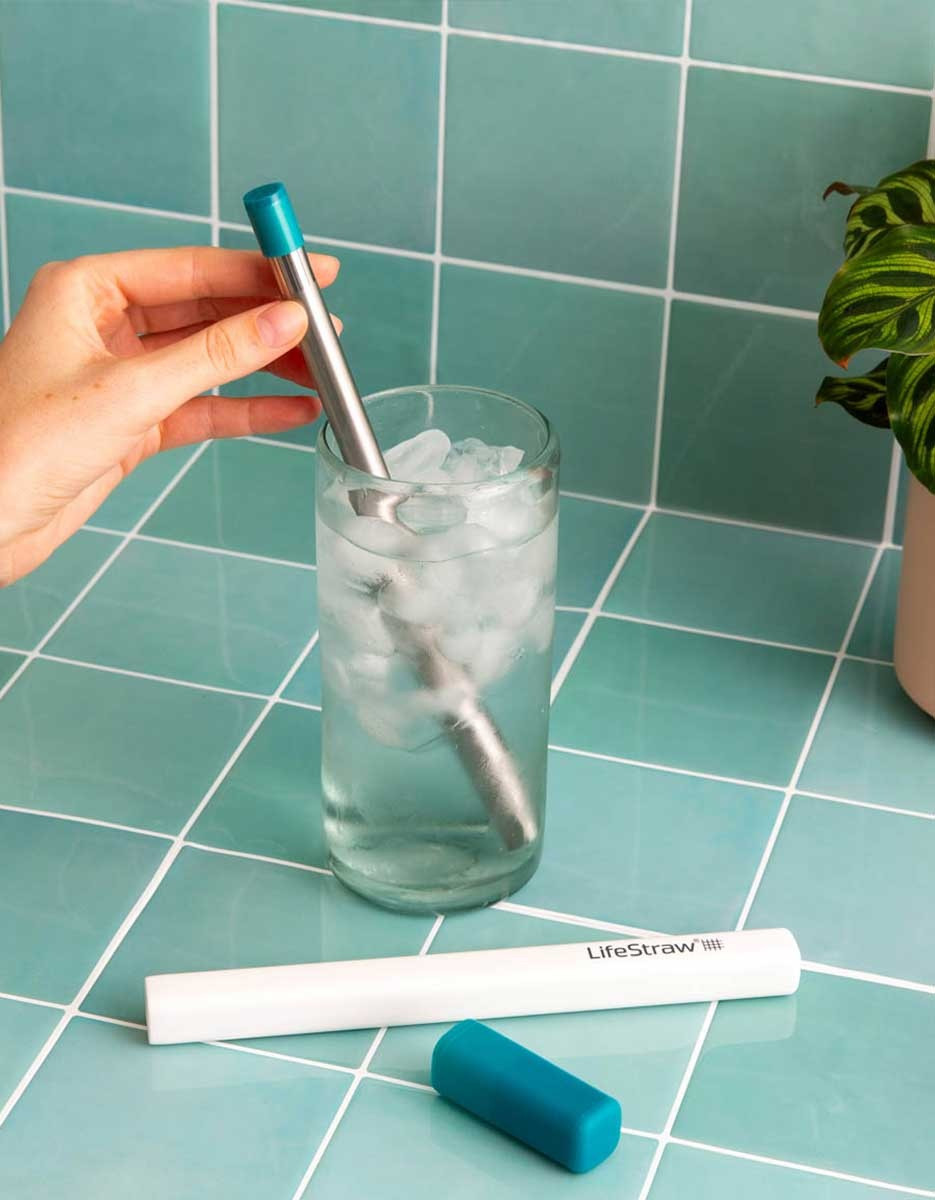 LifeStraw Sip Reusable Stainless-Steel Water Filter Straw