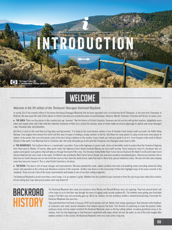 Backroad Mapbooks Thompson Okanagan BC
