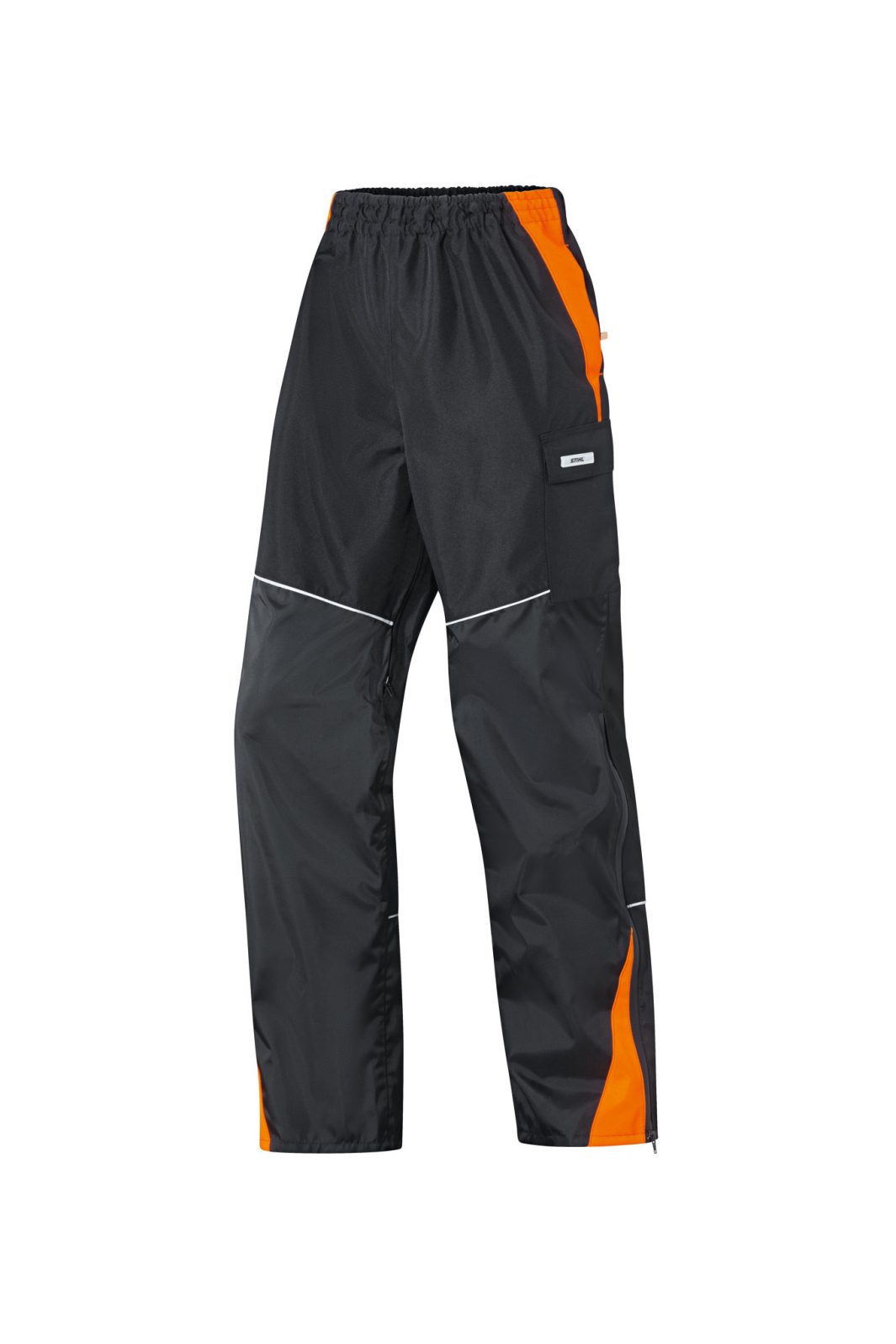 Wetterschutzhose RAINTEC, schwarz/warnorange