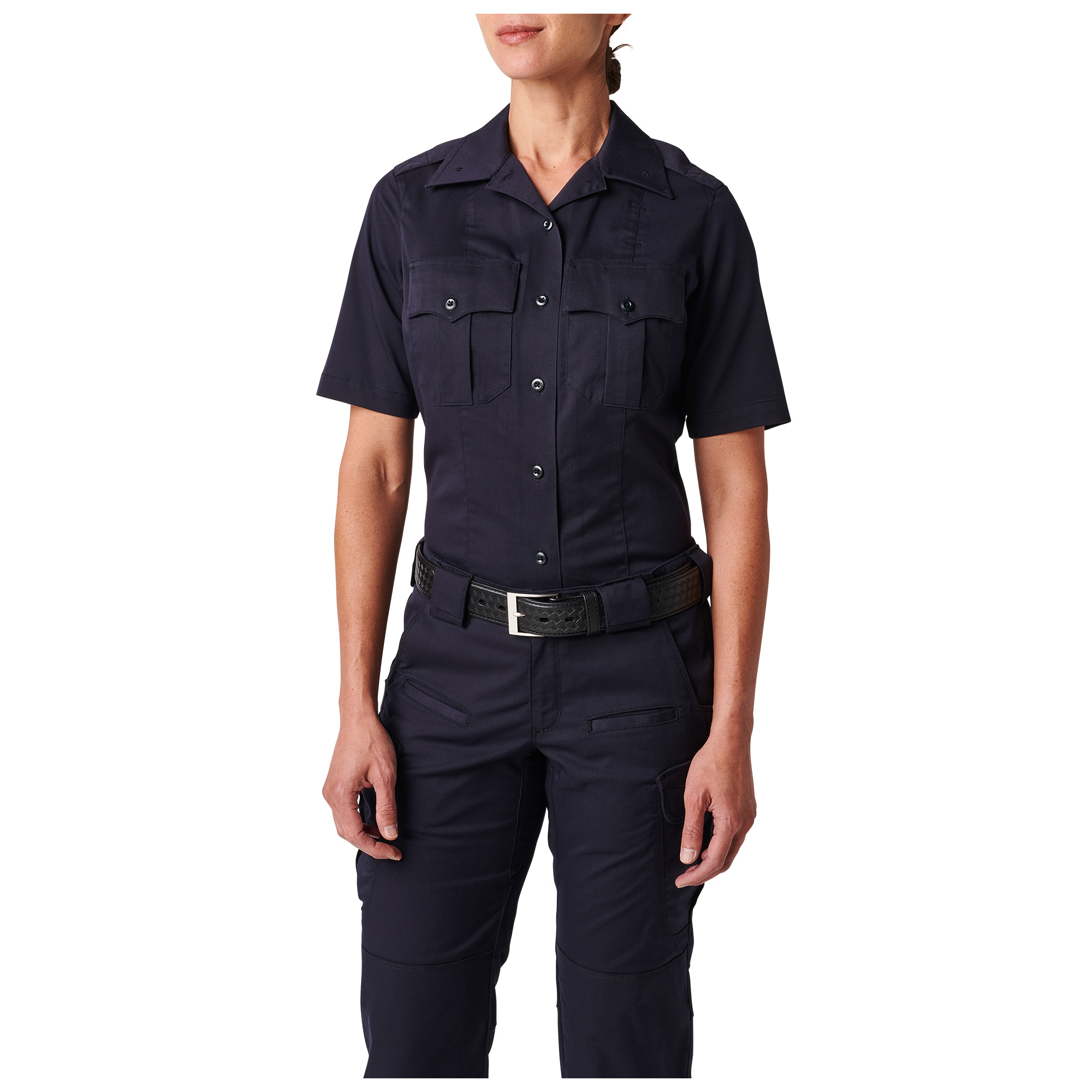 Womens NYPD Stryke Twill Short Sleeve Shirt