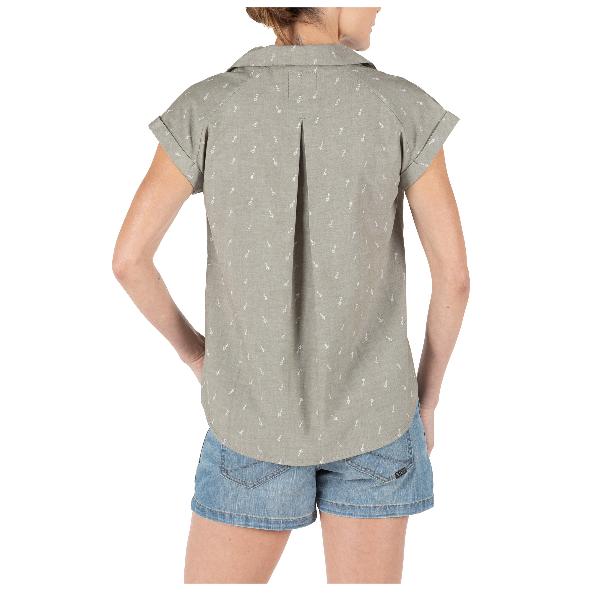 Cuff Key Short Sleeve Shirt