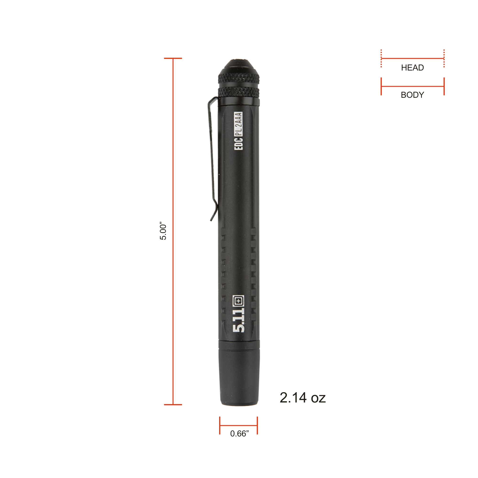 EDC PL 2AAA Flashlight