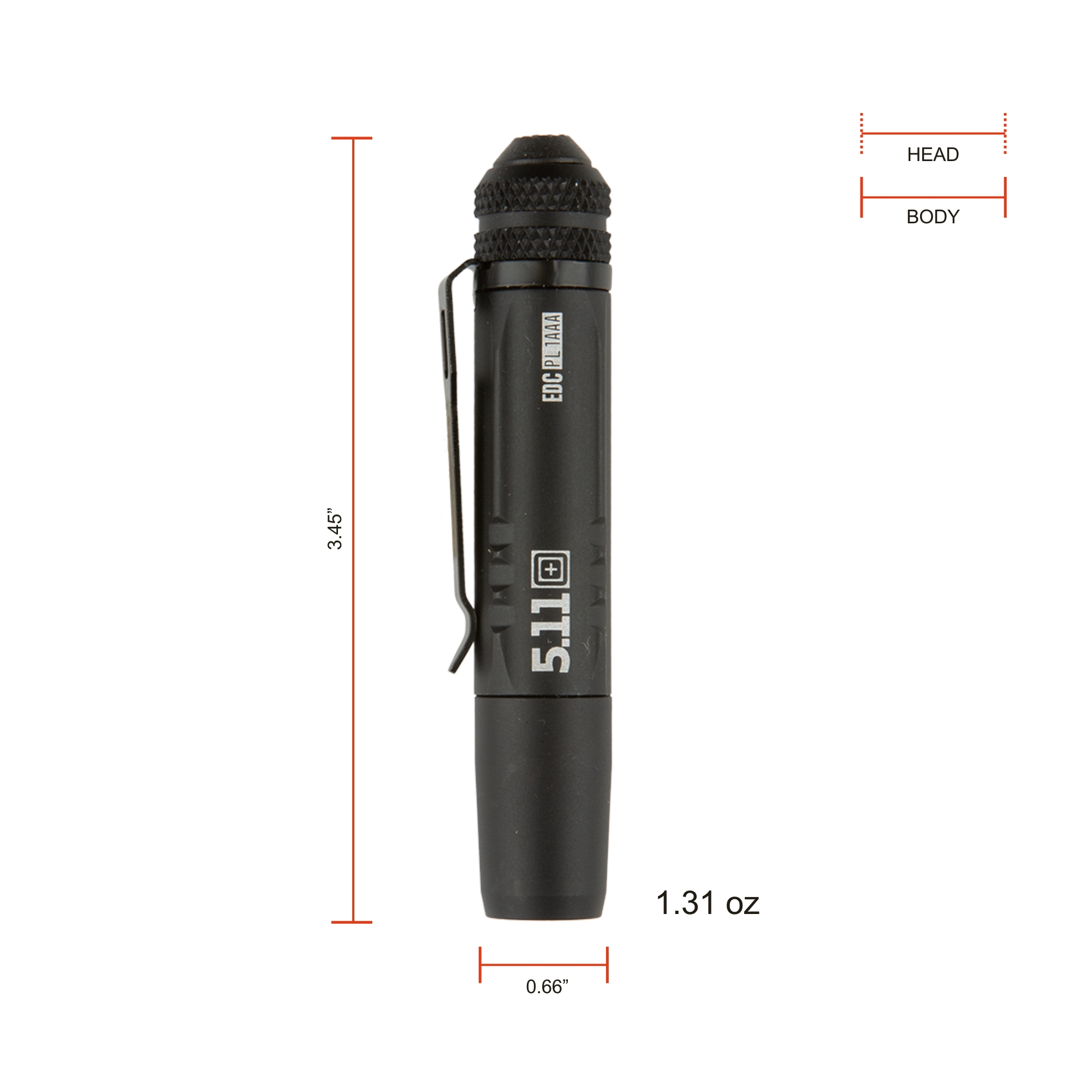 EDC PL 1AAA Flashlight