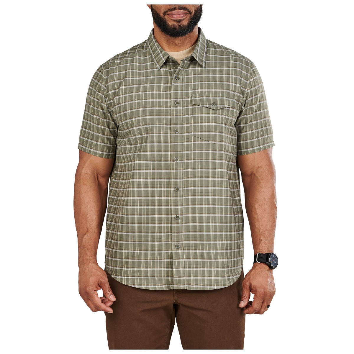 Aiden Short Sleeve Plaid Shirt