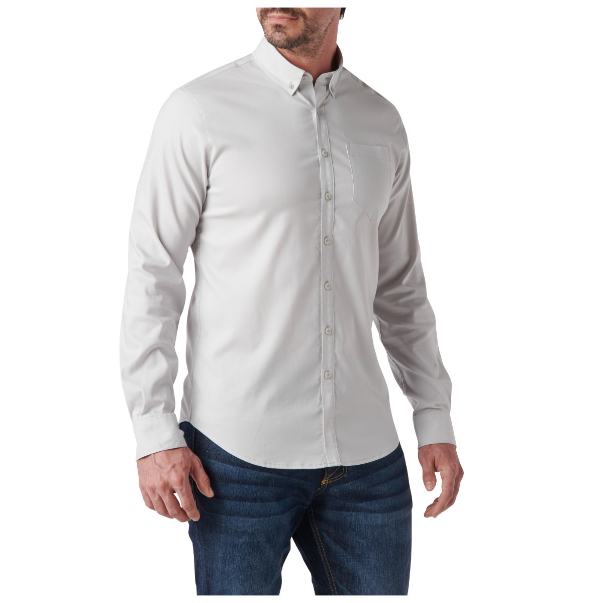 Alpha Flex Long Sleeve Solid Shirt