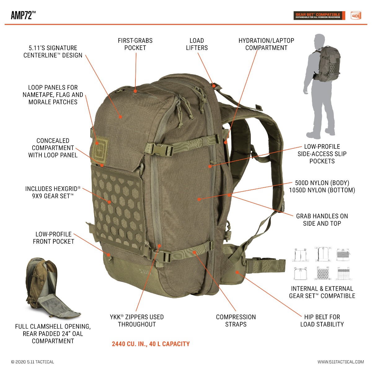 AMP72™ Backpack 40L