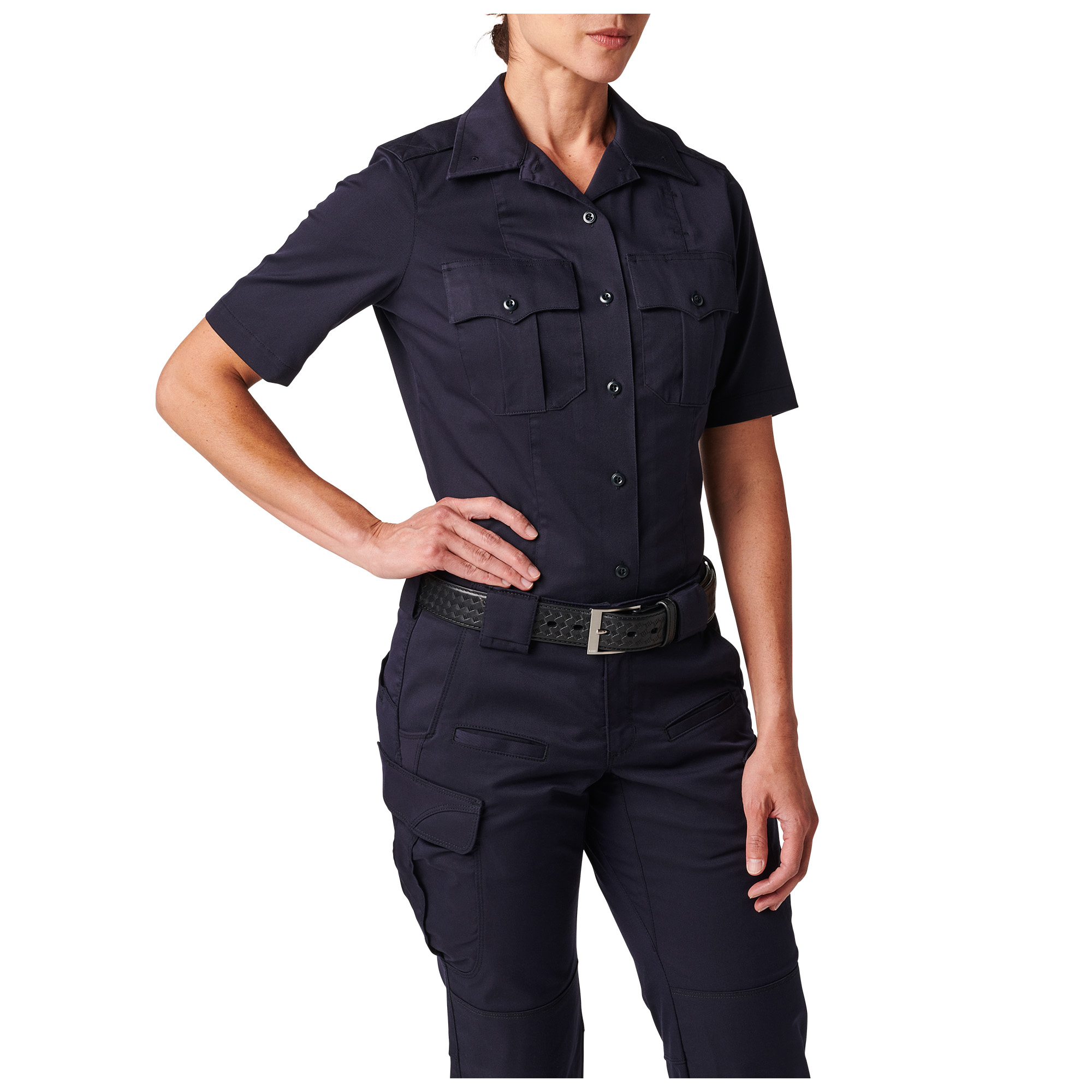 Womens NYPD Stryke Twill Short Sleeve Shirt