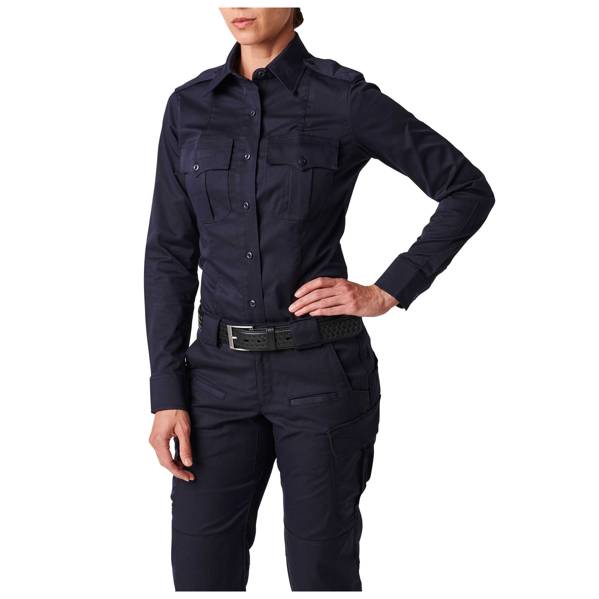 Womens NYPD Stryke Twill Long Sleeve Shirt