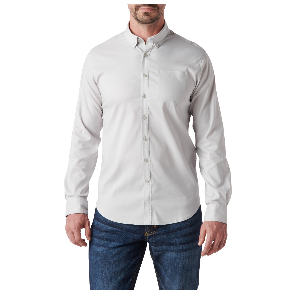 Alpha Flex Long Sleeve Solid Shirt