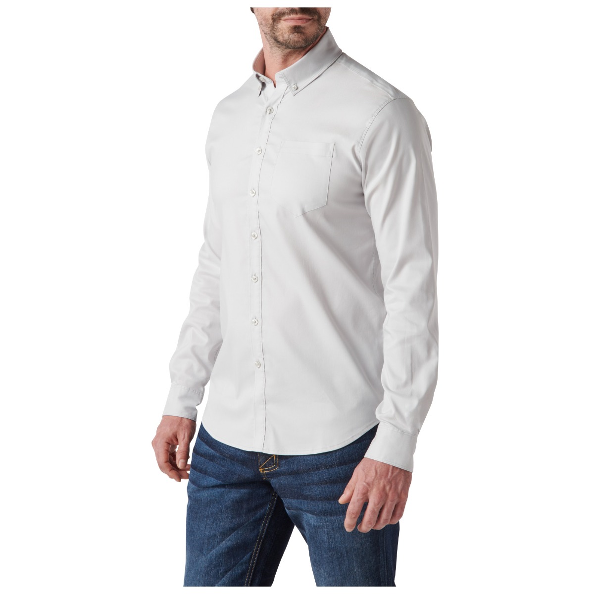 Alpha Flex Long Sleeve Solid Shirt