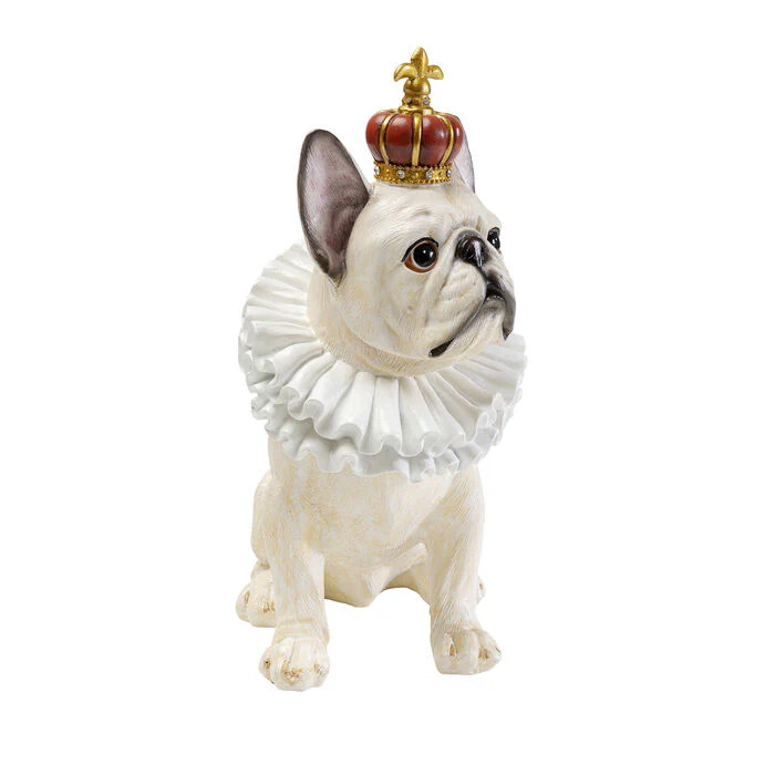 Deco Figurine King Dog White 33cm