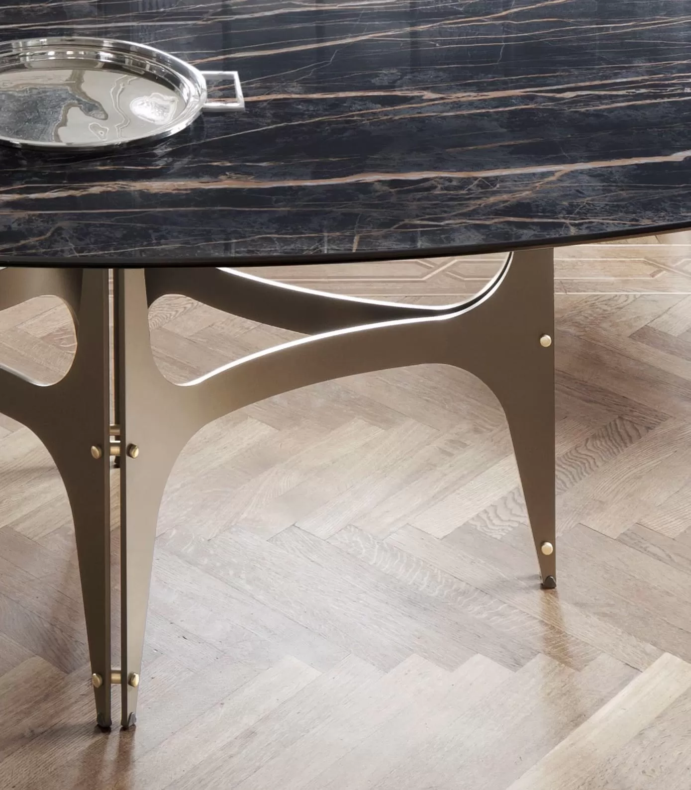 Universe Elliptical Marble Table