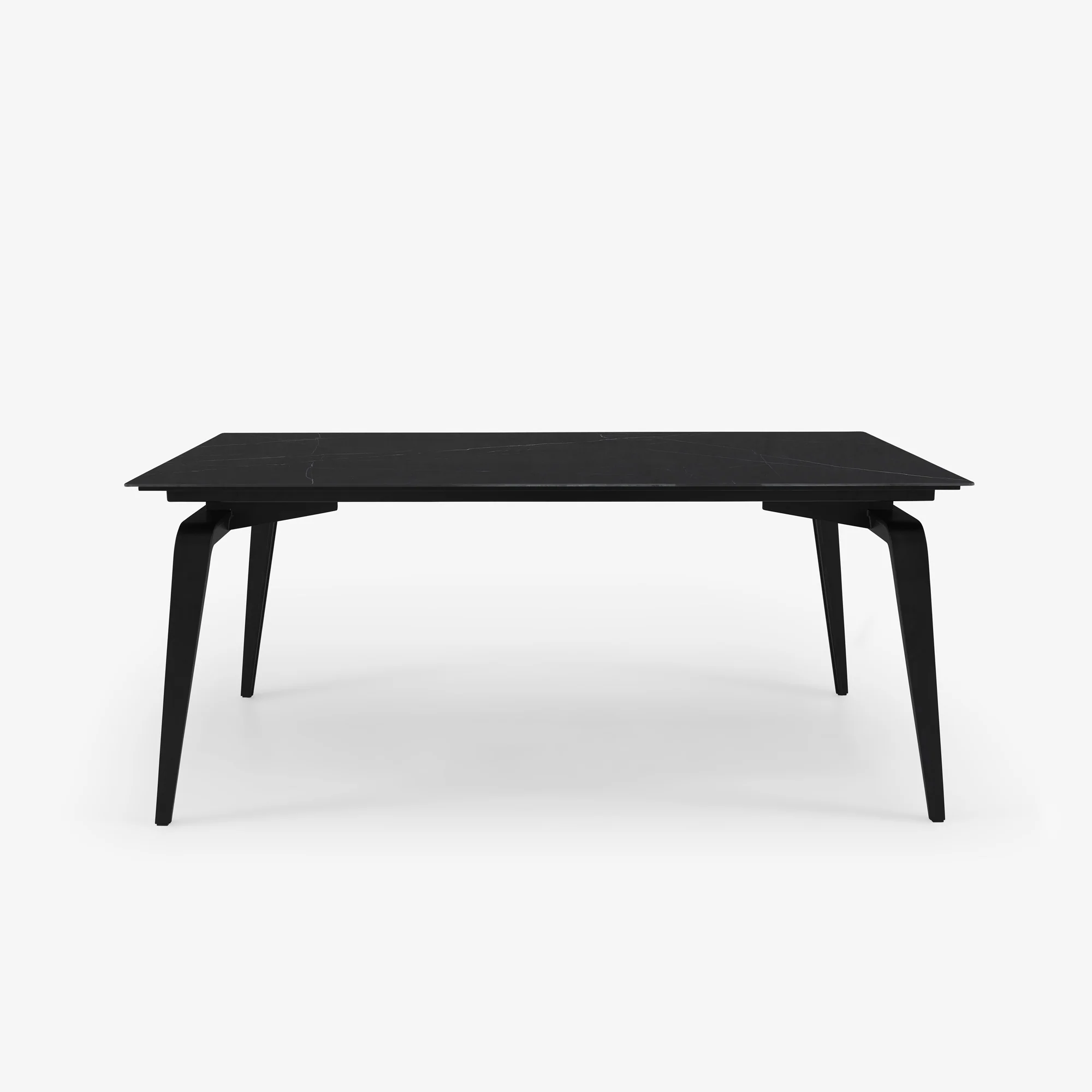 Odessa Rectangular Dining Table Black Lacquered Base
