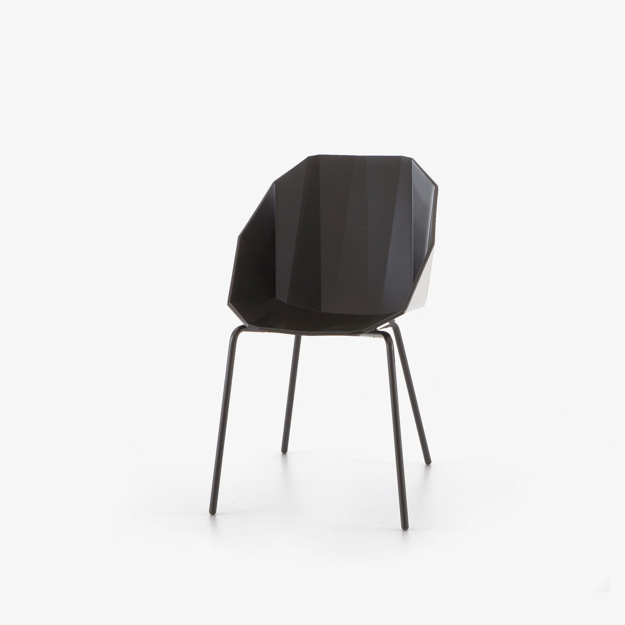 Rocher Chair/Bridge Black Black Lacquered Base