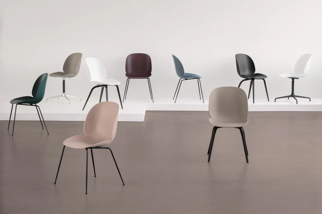 BEETLE DINING CHAIR - UN-UPHOLSTERED, CONIC BASE