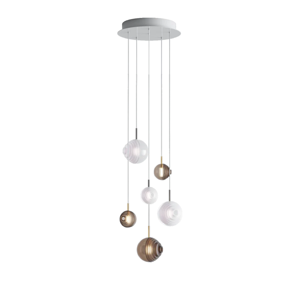 Chandeliers dark & bright star 6 pcs