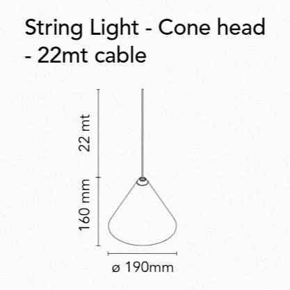 String Light Cone Head Suspension Lamp