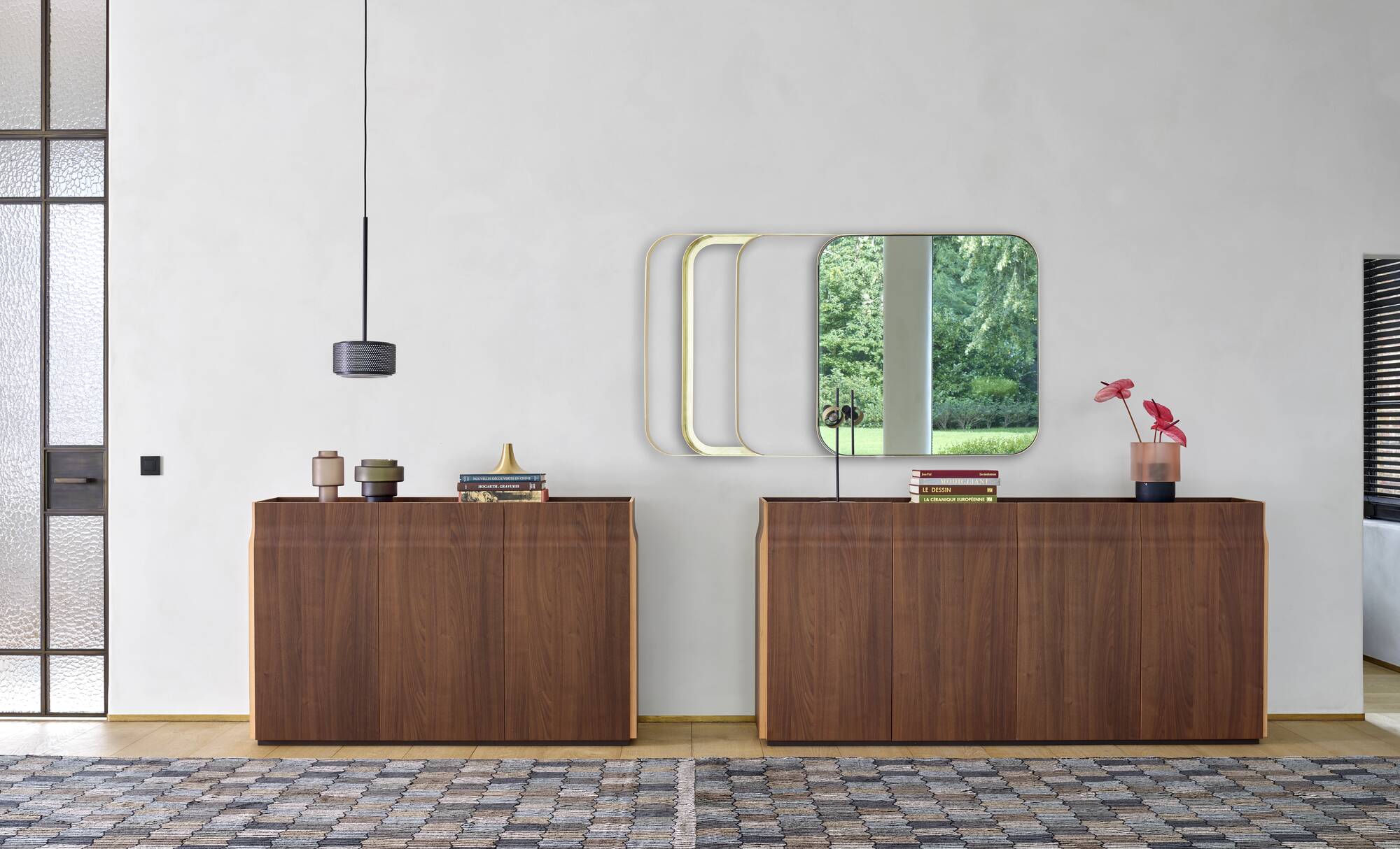 Utopia 3-Door Sideboard Emperador Ceramic Stoneware Top