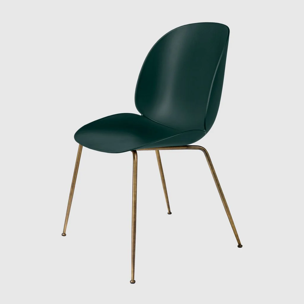 BEETLE DINING CHAIR - UN-UPHOLSTERED, CONIC BASE