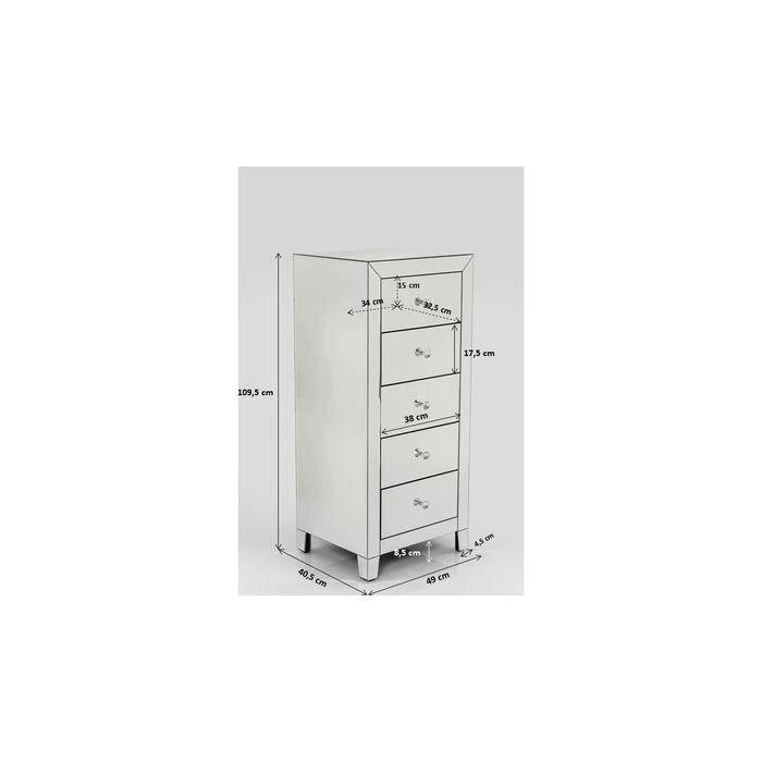 High Dresser Luxury 5 Drawers