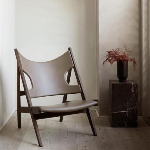 Knitting Leather Lounge Chair